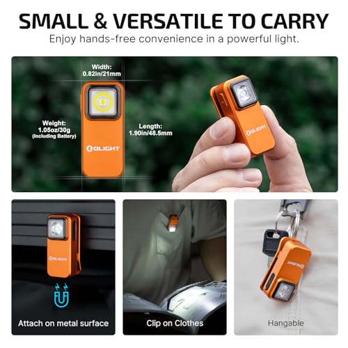 image for OLIGHT Oclip Rechargeable EDC Flashlight 300 Lumens Dual Sources Compa