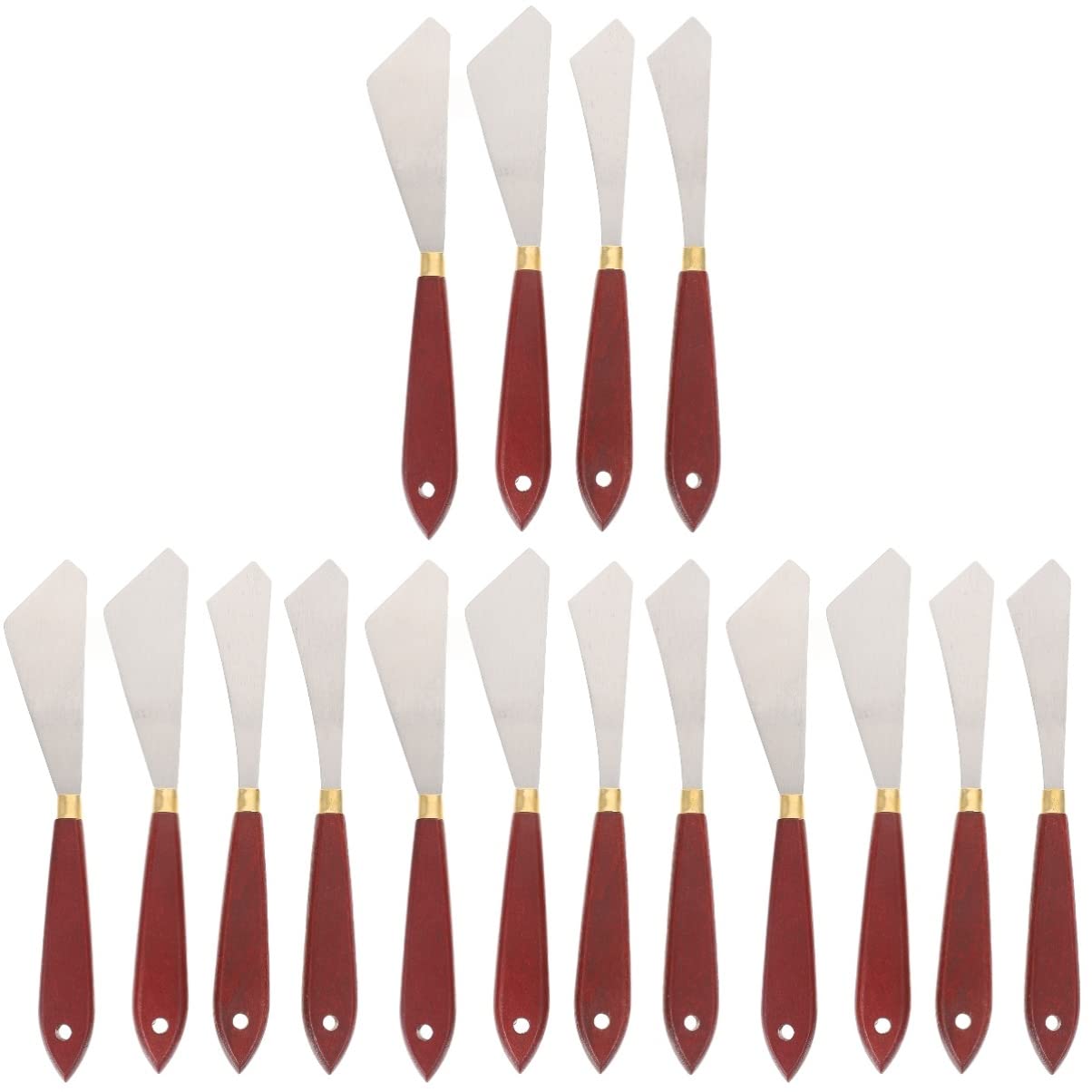 Ciieeo 16pièces Outils De Peinture Acier Couteaux à Palette Et Grattoirs pour Huile Et Acrylique pour Artistes Et Étudiants Arts
