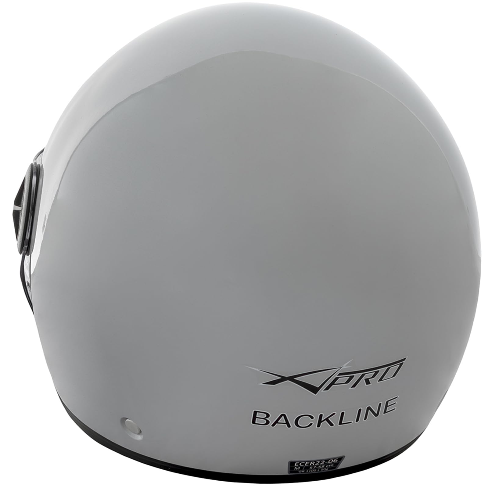 Casque Avec Moto Scooter Quad Jet Visiere ECE 22-06 Argent