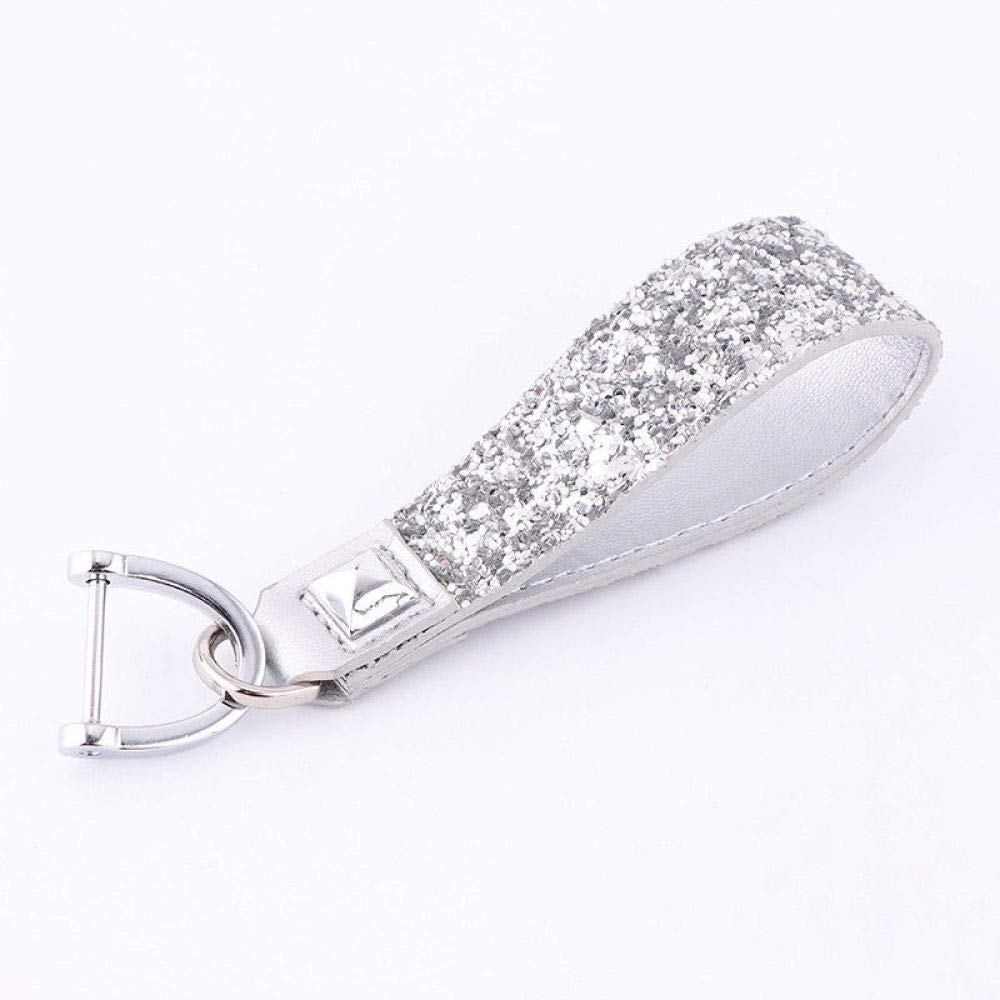 ALQYSTFor Crystal Diamond Key Case Shell Protector For Cadillac Ats L Srx Cts Xts Sls Ct6 Gifts For Women Girl,Silver-keychain