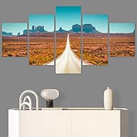 SIGNWIN 5 Panel Canvas Wall Art Modern Art Contemporary Country Dramatic Multicolor Photography Scenic for Home Decorations Ready to Hang - 60