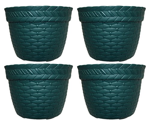 Set of 4 Black Duck Brand Plastic Green Round 8'x...