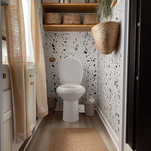 Image of AW 20 inch High RV Camper Toilet with Bidet Spray Gravity Flush Elongated HDPE