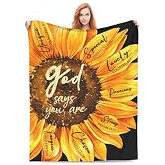 God Says Sunflower Christian Religious Bible Verse Scripture Prayer