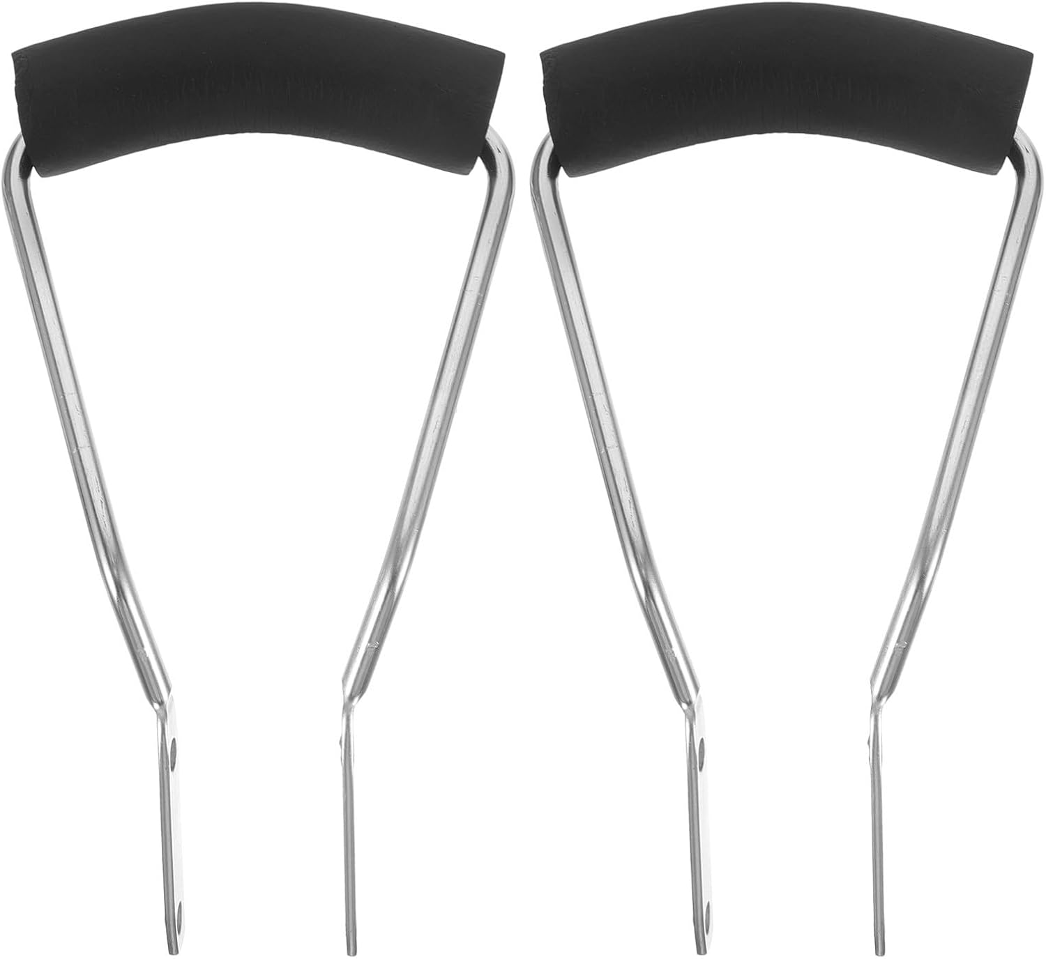 SHINEOFI 2pcs Mop Handle Replacement with Metal U-Shaped Hook Roller Sponge Mop Grips for Bathroom Cleaning with Screws for Home and Commercial Use