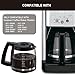 12-Cup Coffee Pot Replacement Compatible with Cuisinart Coffee Maker Models SS-12, SS-15, SS-16, DCC-1100BK, DCC-1200, DCC-2650, CHW-12P1, DGB-400, DGB-550BK, DGB-550BK1, DGB-625BC and DGB-700BC