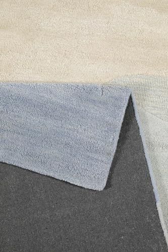 Wecon Home Moderner Kurzflor Kinderteppich mit Wolken Motiven von Smart Kids für das Kinderzimmer – Mika (160 x 230 cm, blau)