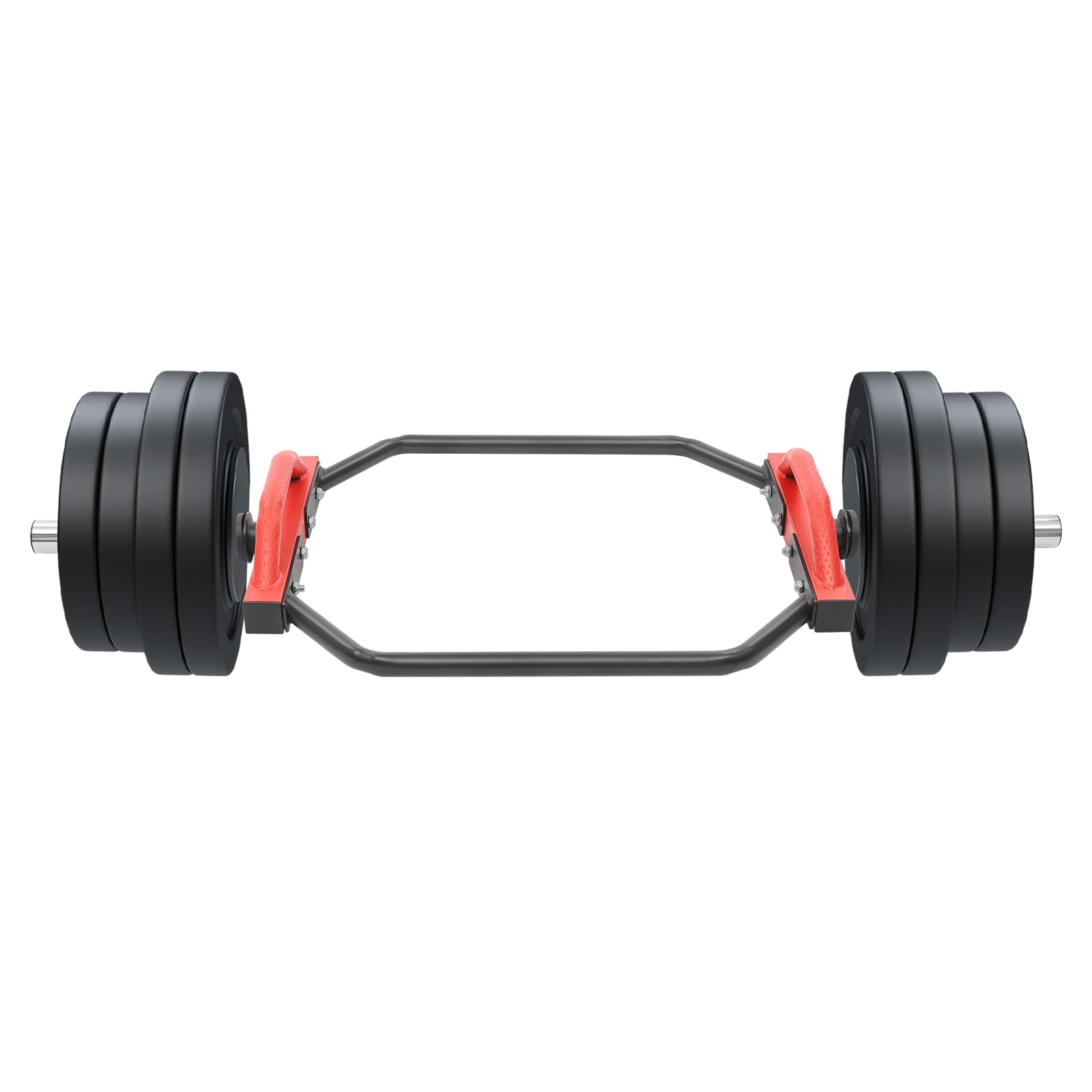 ROMYIX Olympic Trap Bar, 56" Hex Deadlift Squat Bar Deadlift Bar Tricep Weight Bar,150kg/330 lbs Weight Capacity, for Training Fitness Exercise Weight Lifting Bar