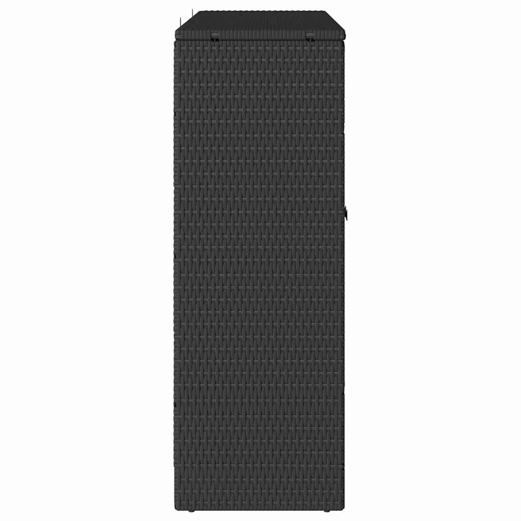 vidaXL Aufbewahrungsschrank mit Regal Schwarz 100 x 36 x 102 cm Rattan, Eleganter Wohnzimmer-Speicher, praktischer Rattan-Schrank, moderner Multi-Organizer für Innenräume