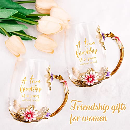 OEAGO-Friendship-Gifts-for-Women-Best-Tea-Cup-Friend-Gifts-for-Women-Flower-Coffee-Mug-Christmas-Birthday-Gifts-for-Female-Coworker