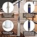 Heavy Duty Stretch Film Dispenser Pole Holder - Extra Long High Reaching Industrial Handle for Stretch Wrapping - Fits Rolls 2