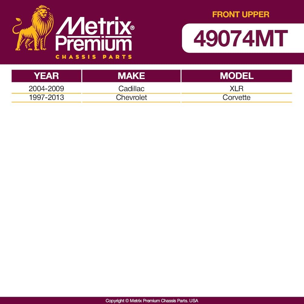 Metrix Premium Chassis Parts - Front Upper Ball Joint Fits 2004-2009 Cadillac XLR, 1997-2013 Chevrolet Corvette, Replacement K500134, Made in Europe