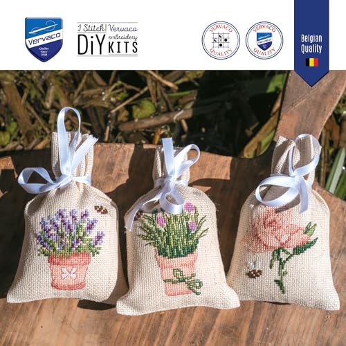 Kit Point de Croix Complet Cadeau DIY Idéal Ensemble Broderie 3 Sachets - 7