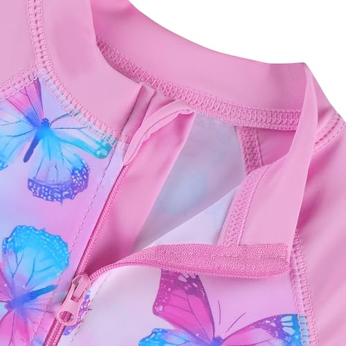 Image of XFGIRLS Baby /Toddler Girls Swimsuit Long Sleeve One-Piece Bathing Suit Rash Guard