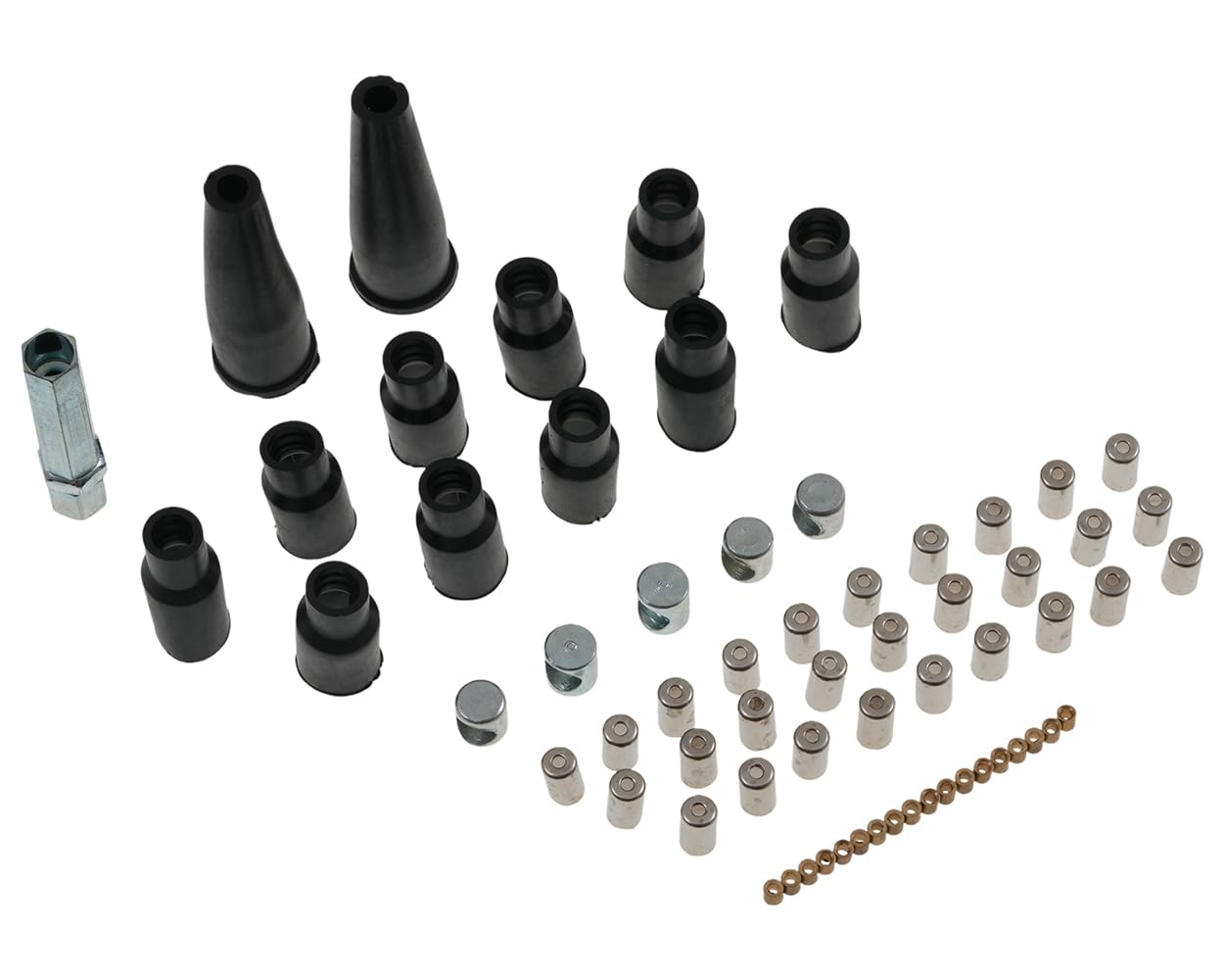2EXTREME câble d'accélérateur Bowden 5,70 m Ø1,3 mm compatible avec scooter | Gaine extérieure 5,22 m 5/2 mm, gaine intérieure 5,24 m 3/2 mm, embouts, capuchons et douilles; pour cyclomoteur et mobylette