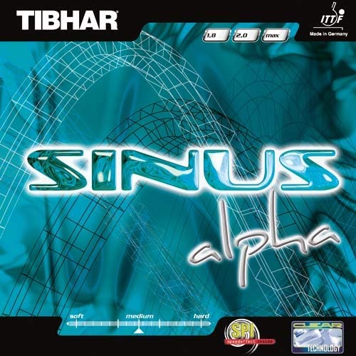 Tibhar Belag Sinus Alpha Farbe 2,3 mm, rot, Größe 2,3 mm, rot