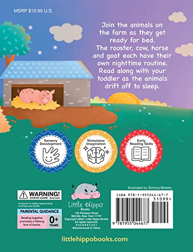 Image of It's Pasture Bedtime - Children's Touch and Feel Storybook with 2-Way Sequins - Sensory Board Book