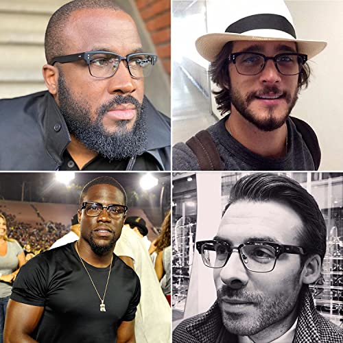 Image of Gtand Vintage Retro Rectangle TR90 Frame Sunglasses For Men Women Fashion Semi-Rimless Metal Sun Glasses Eyewear
