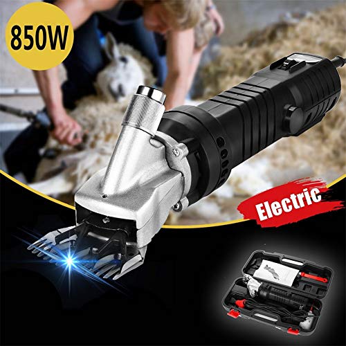 FNZKT Professional Heavy Duty Electric Sheep Shearing Machine Clippers,850W & 6 Speeds Adjustable Sheep Shears Grooming Supplies for Shaving Fur Wool in Livestock,UK Plug and Free Suitcase