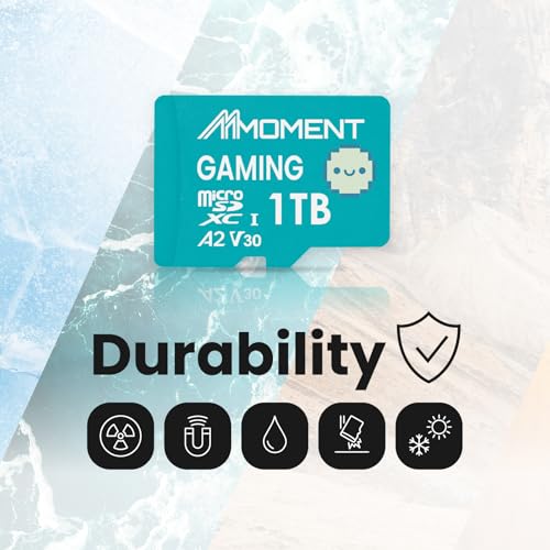 Image of MMOMENT 1TB Gaming Micro SDXC Card, A2, UHS-I, U3, V30, Class 10, Read Speed Up to 170MB /s, Write Speed Up to 170MB /s, SD Adapter Included (MM23 PRO)
