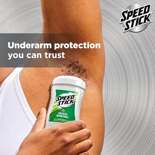 Image of Speed Stick Antiperspirant Deodorant for Men, 72 HR Sweat & Odor Protection, Irish Spring Scent, 2.7 oz Stick (4 Pack)