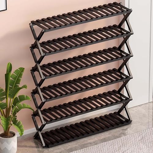 Étagère à chaussures compacte en bois meuble de rangement vertical Nizer