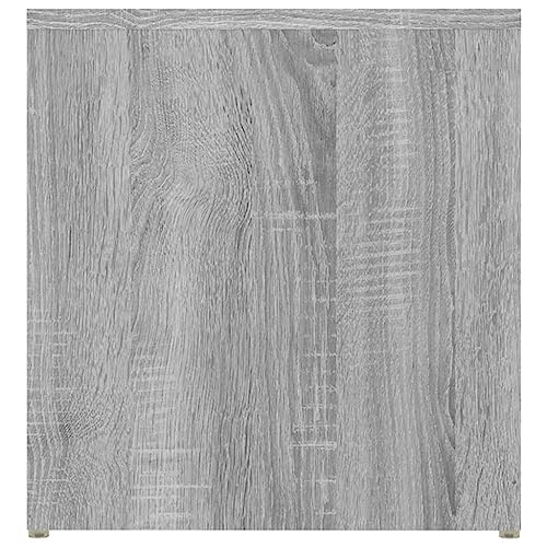 Table d'appoint en bois gris Sonoma compacte et robuste 59 cm