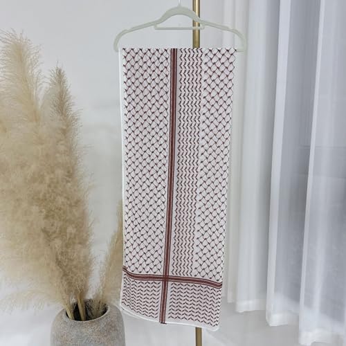 Palestinian Keffiyeh Scarf Wrap for Women Abaya Prayer Shawl Muslim Keffiyeh Printed Chiffon Hijab Scarf4