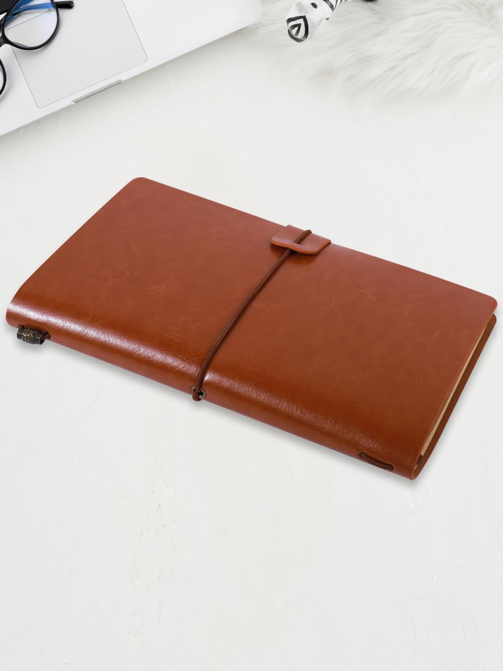 Refillable Travel Planner with Card Organizer & Blank Inserts, 180 Pages A6(4.3"×6.8") Lined Journal Notebook for Writing, Travel, Business, Work &