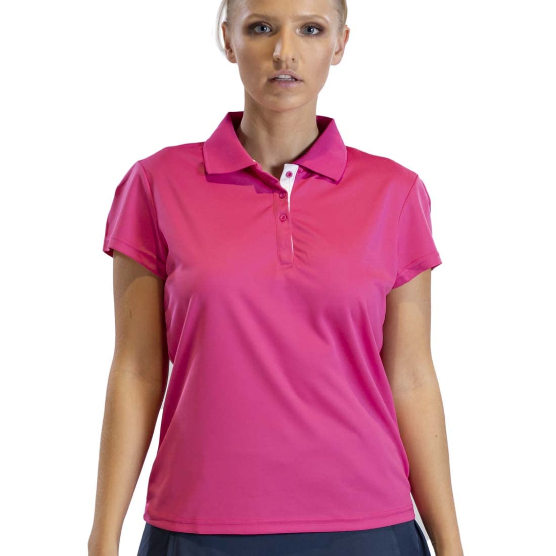 Asioka 102/14 Women's Short-Sleeved Polo Shirt, womens, T-Shirt, 102/14 FUXIA L, Rose (Fuchsia), L
