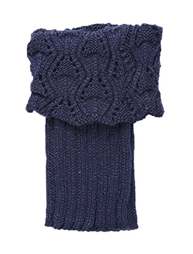 uxcell Women's Knitted Design Solid Warm Thick Knee High Length Ribbed Leg Warmers4