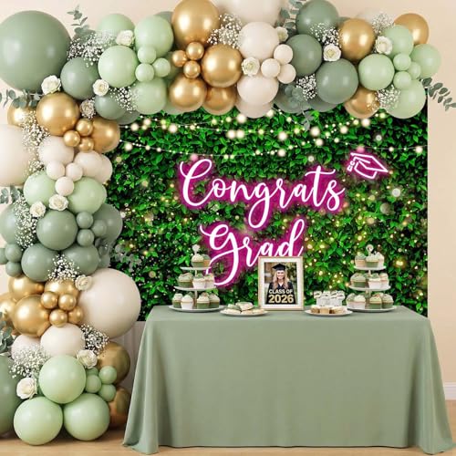 Mocsicka Fondo Grad 2026 Hojas Verdes 7x5ft miniatura 2