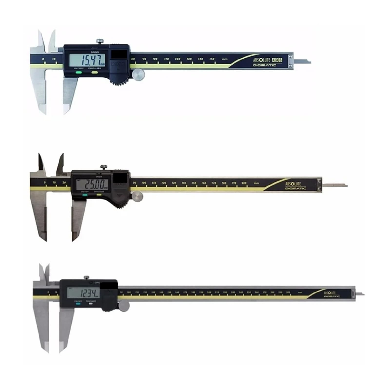 Calibrador Absolute 500-196-20 digital de acero inoxidable, pulgadas/métrico, 6", 0-150 mm, rango -0,001", precisión 0,0005"(150mm (500-196-20))