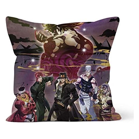 Hidden zipper closure Double Sided Decorative Pillowcases JoJo's Bizarre Adventure Anime Pillowcase Gift,Apply to Car decoration Home Sofa Bedding,size 16x16 Inch (40cm X 40cm) Cover