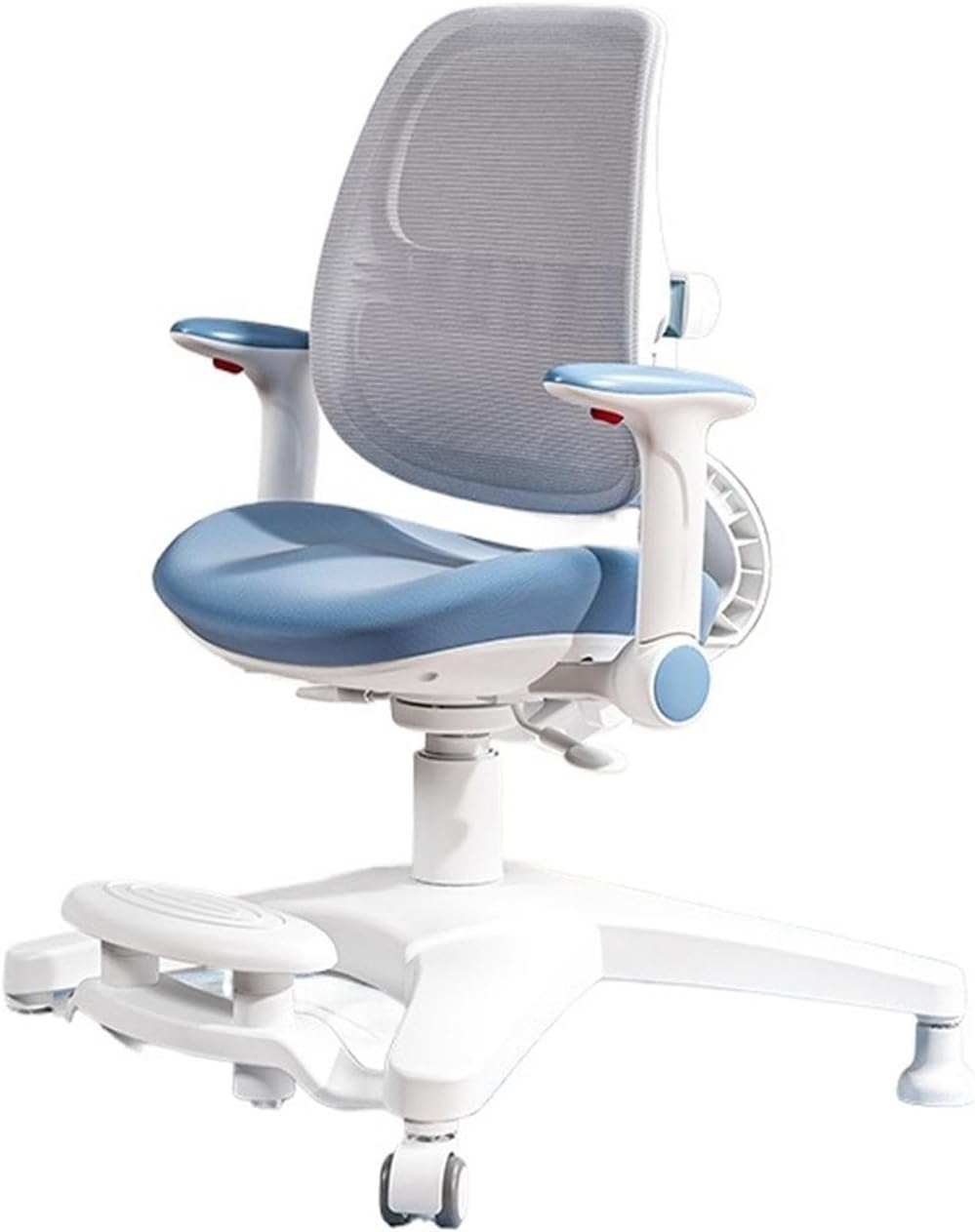 Office Computer Desk Chair - Kids Study Chair, Office Chair for Seat Posture Correction with Removable Foot Pedal, Height Adjustable Office Chair Ergonomic Chair for Children(Blue)