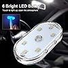 4Pcs Car LED Lights Interior Wireless, 7 Colors Interior Car Lights with 6 Bright LED Lamp Beads, Portable USB Rechargeable Car Interior Led Night Light for Car Decor #1