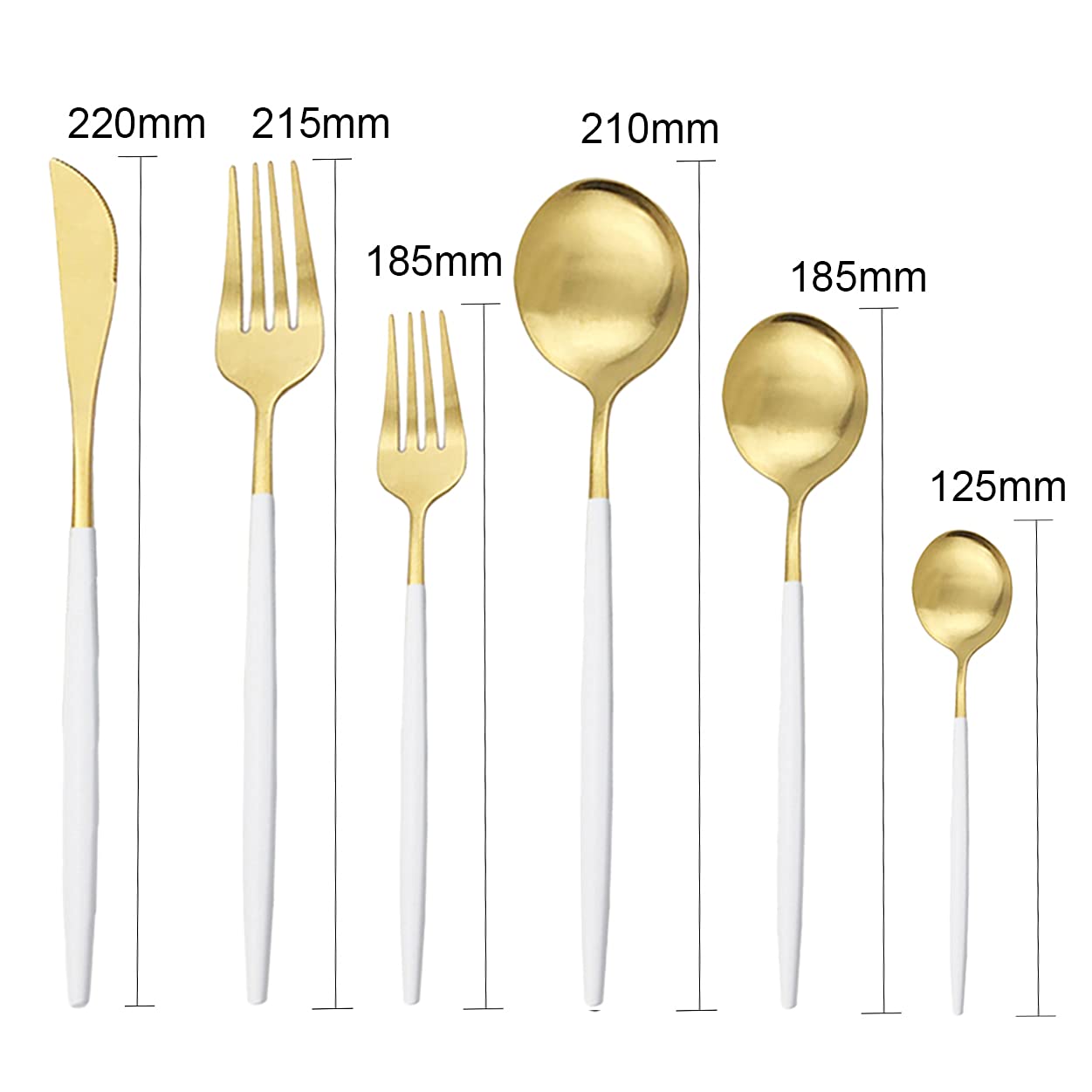 ensemble de couverts, Ensemble de couverts en argenterie, 36 pièces, ensemble acier inoxydable mat, vaisselle, fourchette à dessert, cuillère, d'argenterie, cuisine, argentées(36pcs Red Silver)