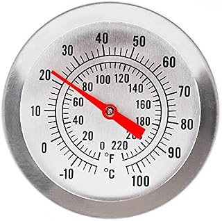 Brewing Thermometer For Home brewing 52 mm Dial and 300 mm Probe Length with Brew Pot Thermometer Attachment Clip - Home Brewing Equipment