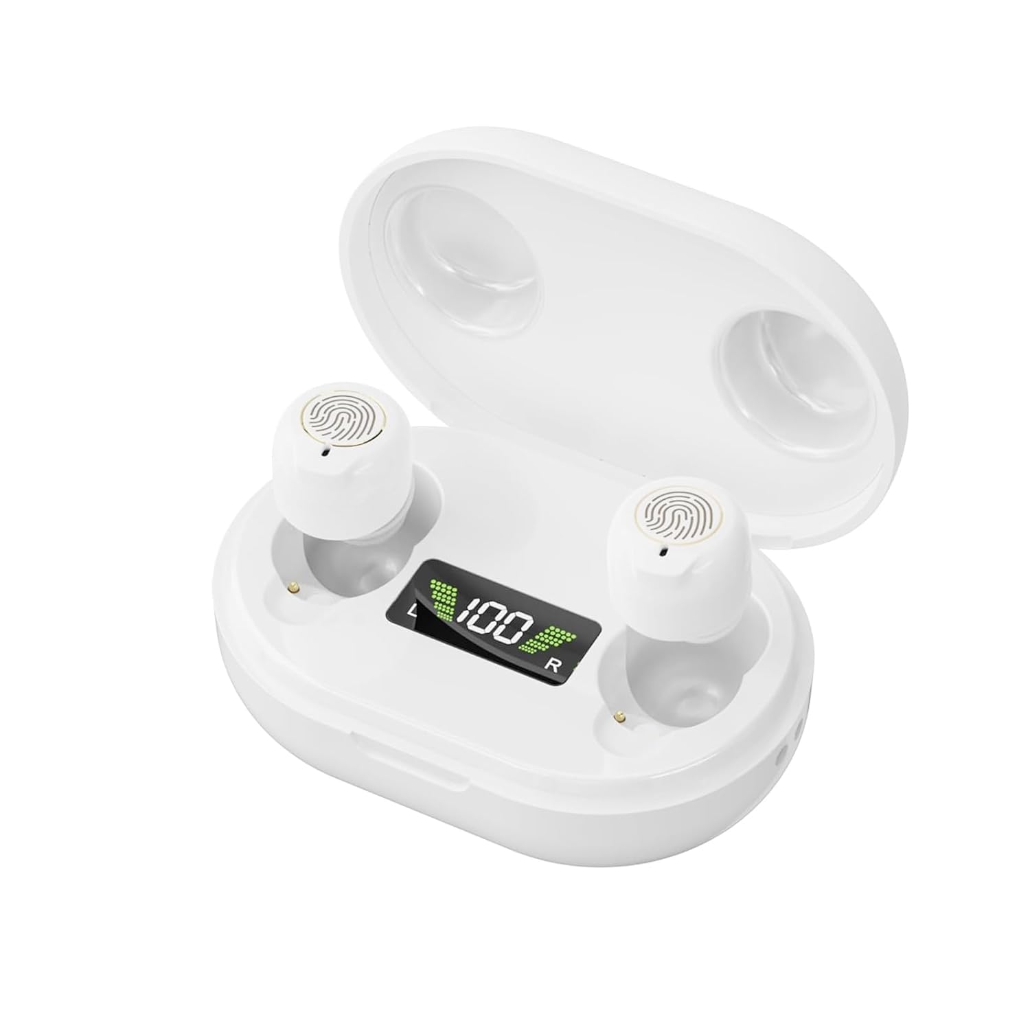 Rechargeable Hearing Aids for Seniors with Noise Reduction | OTC Hearing Aids for People with Mild Moderate Severe Hearing Loss| Automatic Noise Cancelling Comfortable Design and Wear - White