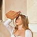 Retro Straw Bag Boho Vintage Rectangular Crossbody Purse Rattan Hand Woven For Women Shoulder Crossbody Necessities Wicker Purses In Summer Vacation With Flower Pattern - Minerva Bags