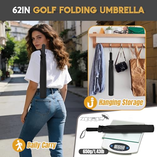 Parapluie résistant au vent ZOMAKE grand format pour se protéger efficacement à deux - 4
