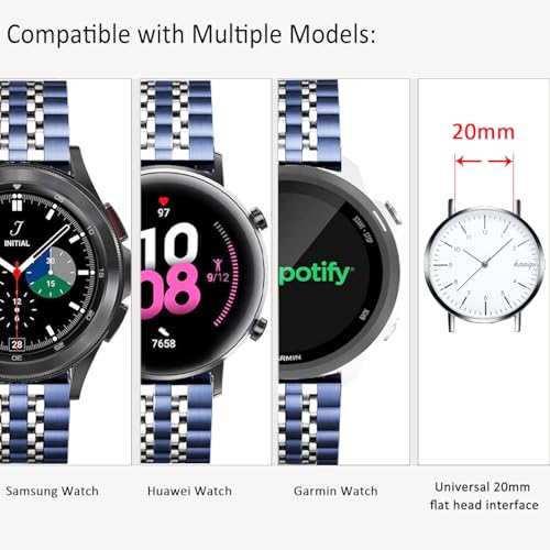 Correa metálica 20 mm para Galaxy Watch y Huawei GT3 miniatura 3