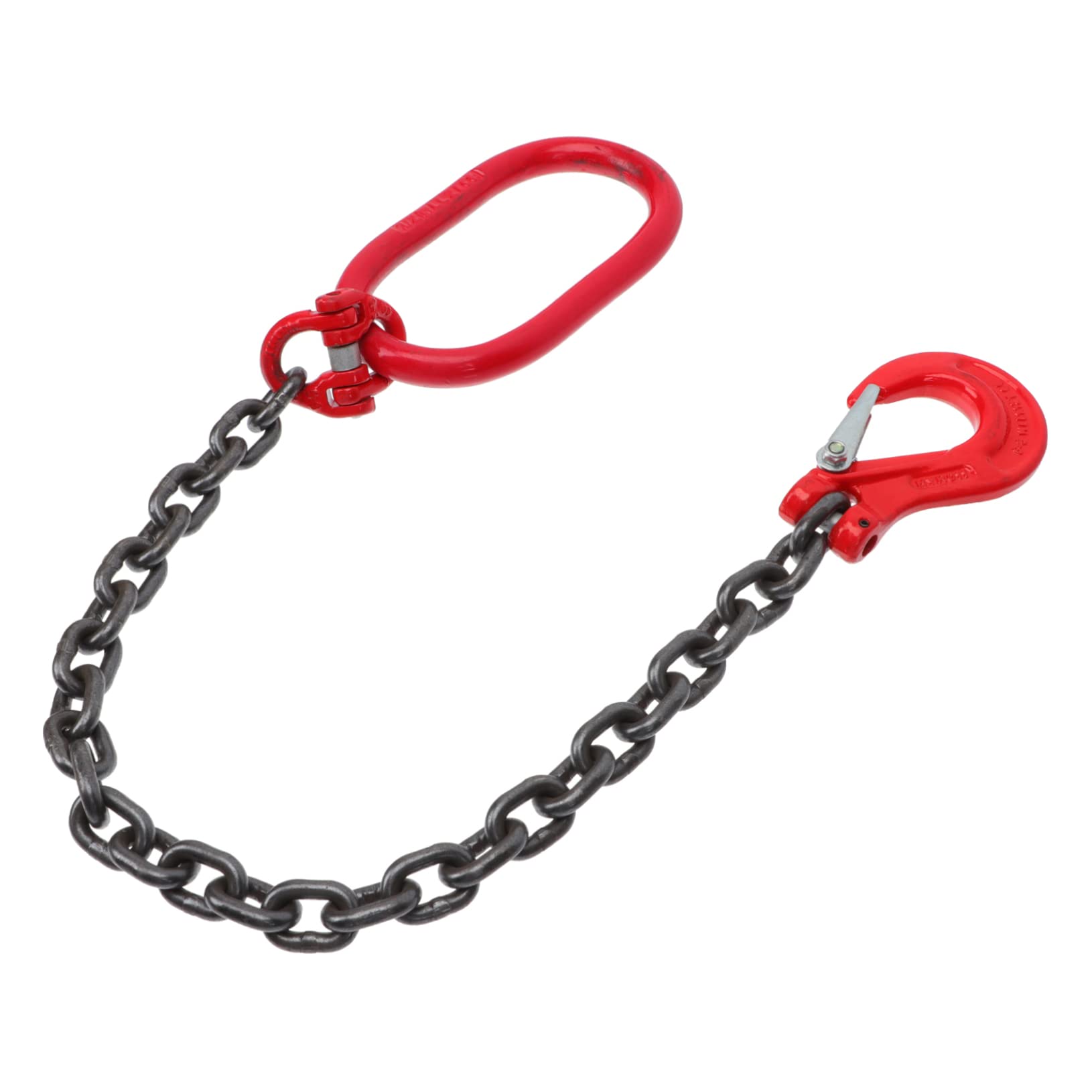 FUNOMOCYA Lifting Sling Engine Lift Chain Lifting Hooks Chain Sling with Hook Chain Sling with Grab Hook Pulley Heavy Duty Lifting 1 Ton Chain Hoist Single Leg Chain Slings Manganese Steel