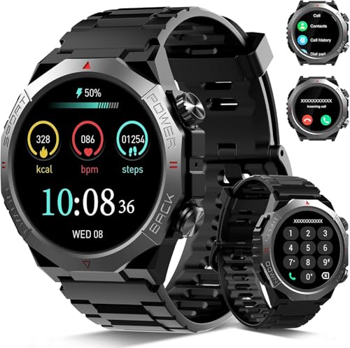 Smartwatch Uomo Militare, 1.39' HD Orologio Smart watch con Chiamate Bluetooth, Tracker Attività...