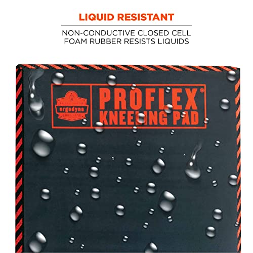 Image of Ergodyne ProFlex 390 Kneeling Pad, Foam Knee Cushion, Water Resistant Kneeling Mat, 18 inch x 36 inch x 1 inch, Black, XL