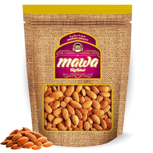 Mawa Raw Almonds 1kg Whole USA origin | Badam | Nuts Snack | Ideal for snacking and cooking | All Natural | Plant Protein | Resealable pouch | 1kg