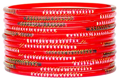 Image of JD'Z COLLECTION Indian Jewelry Bangles Set Bollywood Style Bangle Bridal Ethnic Dailywear Glass Bangles Set