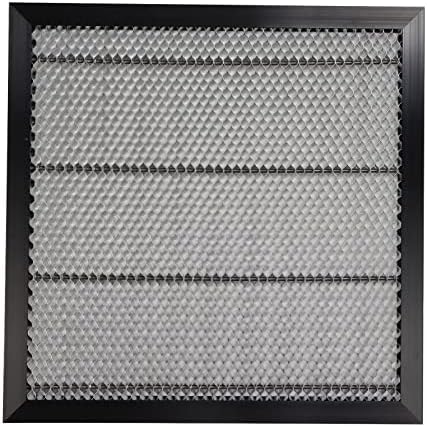 Laser Cutting Machine Platform Honeycomb Bed Aluminum Work Table Top with Plate for Co2 or Diode Engraver Alloy Bed Panel 400X400MM Mesh Design