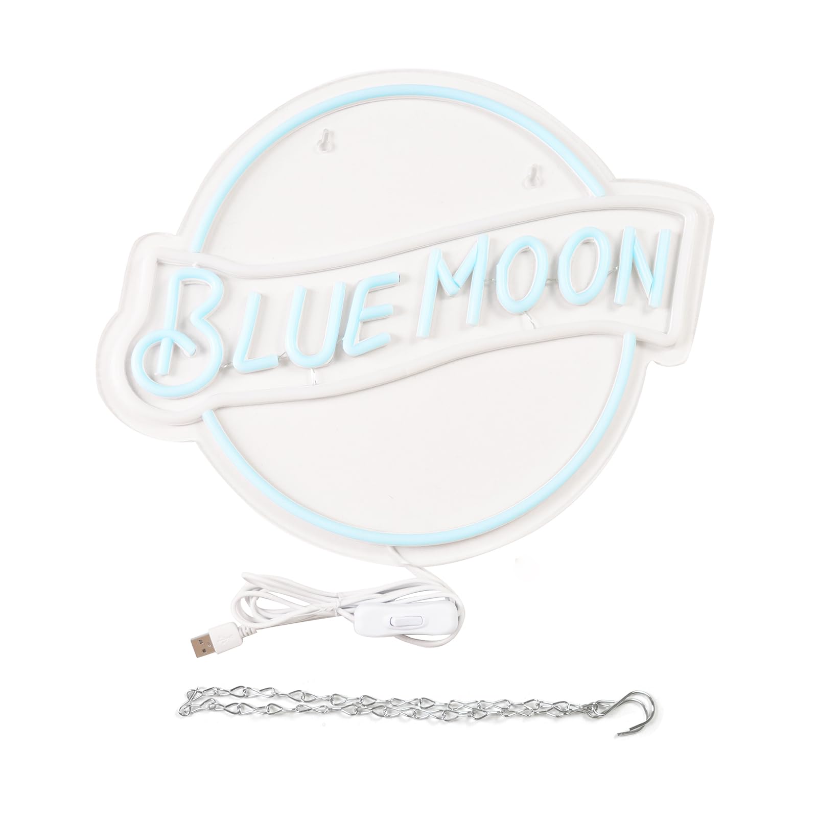 BLUE MOON LEDサインポップ JFLLamp Blue Moon Neon Signs for Wall Decor Neon Lights for