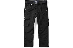 OCHENTA Kids Black Cargo Pants: Adventure-Ready Wardrobe Essential